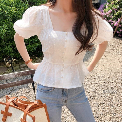 2023 Embroidery Cute Chic Tops