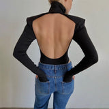 2023 Women Rompers Sexy Club Hollow Out Backless Bodysuits