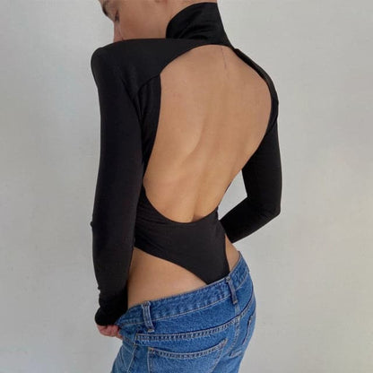 2023 Women Rompers Sexy Club Hollow Out Backless Bodysuits