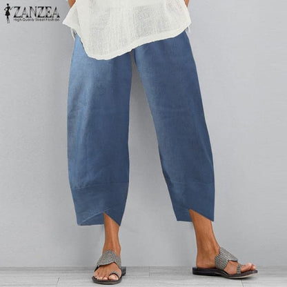 DressBetty - Vintage Women Cotton Linen Wide Leg Pants