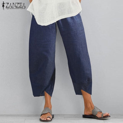 DressBetty - Vintage Women Cotton Linen Wide Leg Pants
