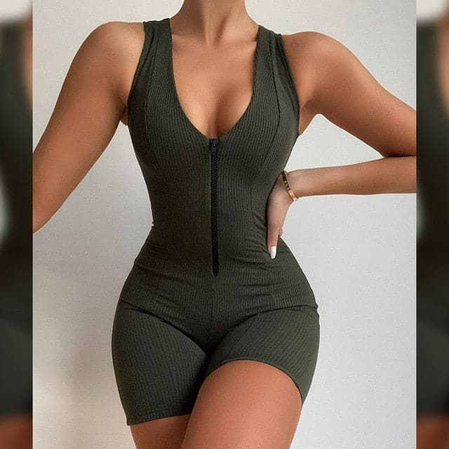 Women Sexy Streetwear Sleeveless Bodycon Solid Knitted Fitness Sexy Jumpsuits Romper Playsuits Overalls Women