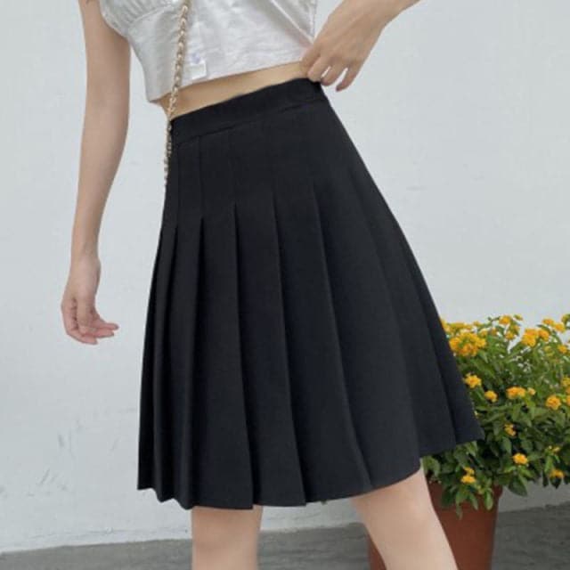 Women High Waist Pleated Skirts