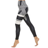 Women Leggings for Fitness Printed Striped Sports Female Leggings Push Up High Waisted Trousers Jogging Pants Women New