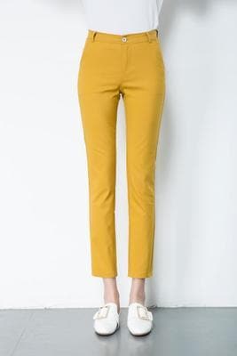 Slim Straight Trousers Women's Pants All Match Casual Spring Legging Pants Plus Size S-4XL Ankle-Length Pants