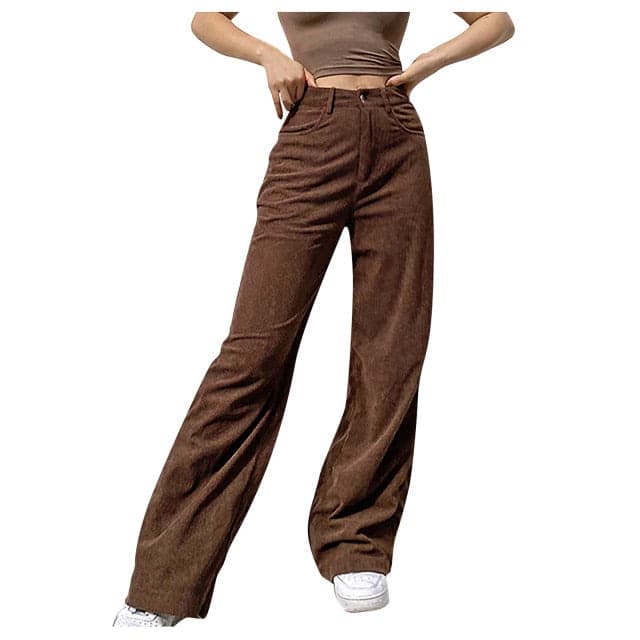 2023 Corduroy Women Vintage 90s Indie Streetwear Teenager Pants