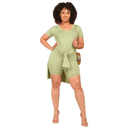 Tracksuit for Women Short Sleeve Two Piece Set