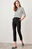Pomegranate Flower Basic Casual Trouser Ankle Pencil Slim Fit Women's Pants Trouser Suits Woman Clothes
