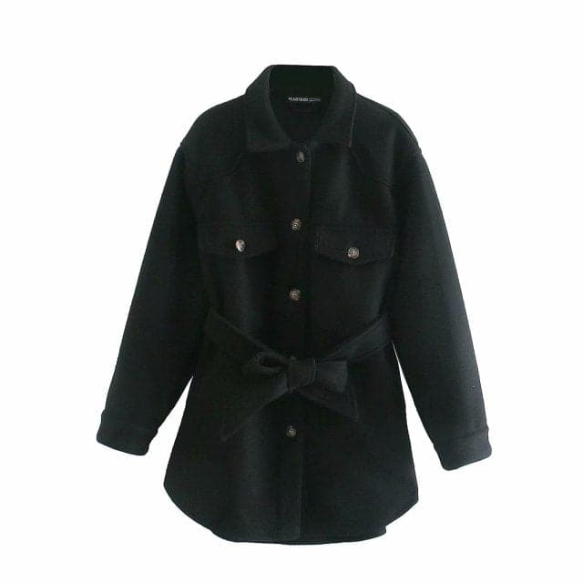 Long Sleeves Belted Warm Thicken Casual Coats