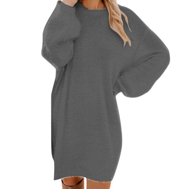 Women Casual Knit Turtleneck Sexy Sweater Dresses