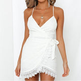 Summer Casual Dress Plus Size Sleeveless V Neck Elegant Spaghetti Strap Dresses For Women Clothing