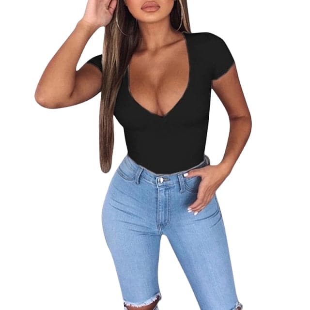 2023 Fashion Sexy Casual Solid Color Bodysuits