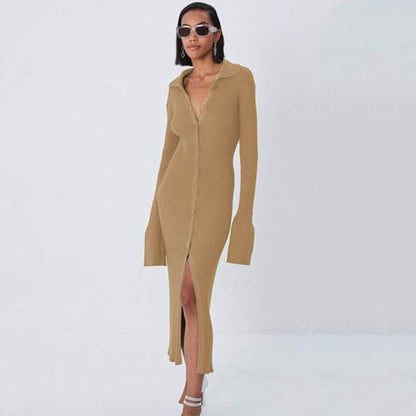 2023 Knitted Sexy V Neck Dress Sweater