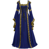 Vintage Gothic Renaissance Cosplay Party Long Gown Dress