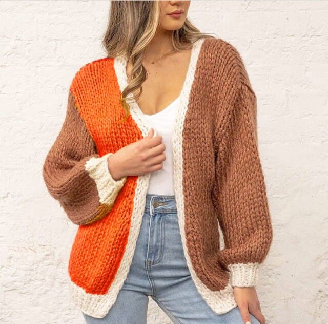 Women&#39;s Autumn New Hollow Pullover Knit Long Sleeve Top Knitted Sweater Cardigan Coat Damen Pullover Cardigan