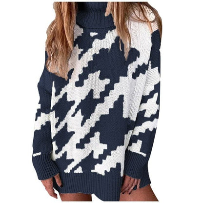 Women Vintage Knitted Sweater Dresses