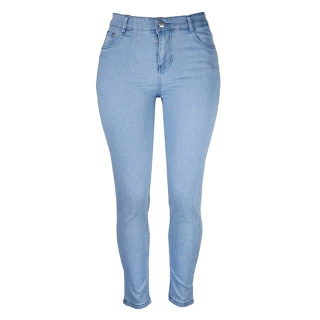 Women Middle Waist Button Wash Hip Lift Jegging Jeans Genie Slim Fashion  Large Small Leg Pockets Woman Fitness sexy Pants