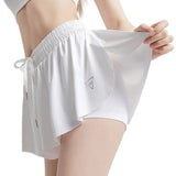 Women Yoga Sports Skirts With Shorts High Waist Pleated Short Dress Workout Running Tennis Safety Short Fitness