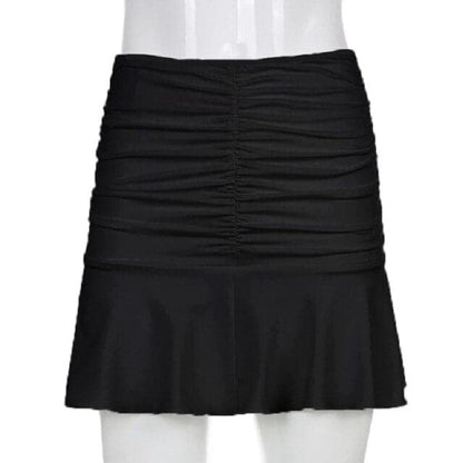 Mini Skirt Lady Trendy Y2K Summer Beachwear White Accessory Harajuku Skirts Pleated Skirts Woman High Waist Clothes
