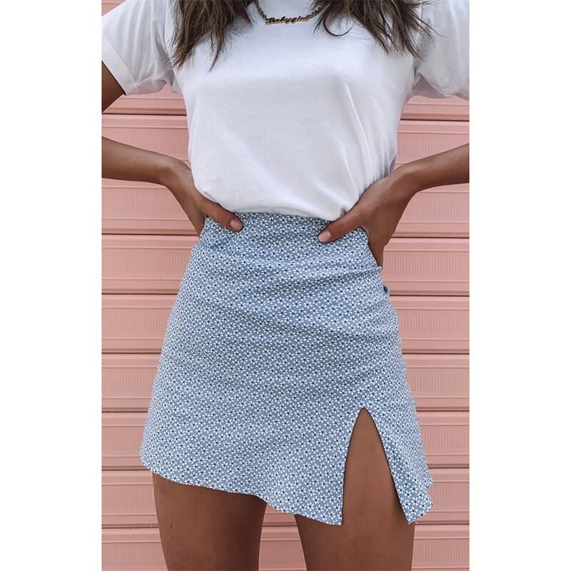 Wrapped in Cocktails High Waist Soft Casual Fashion Women's Mini Skirt
